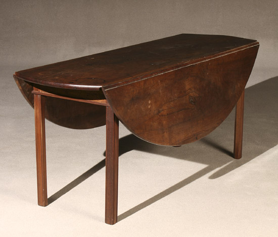 Appraisal: Irish George III Mahogany Drop-Leaf Wake Table Circa - Each