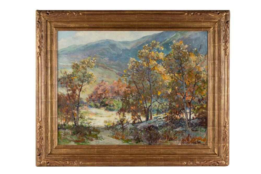 Appraisal: JACK WILKINSON SMITH - SPRING LANDSCAPE oil on canvas signed