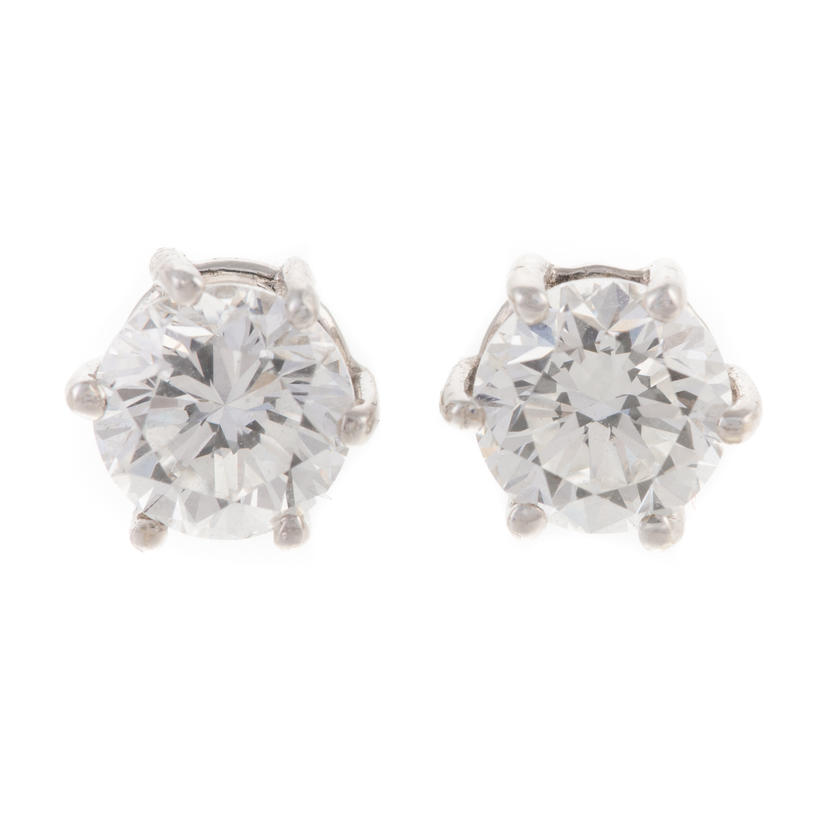 Appraisal: A PAIR OF CTW GIA DIAMOND STUDS IN K K