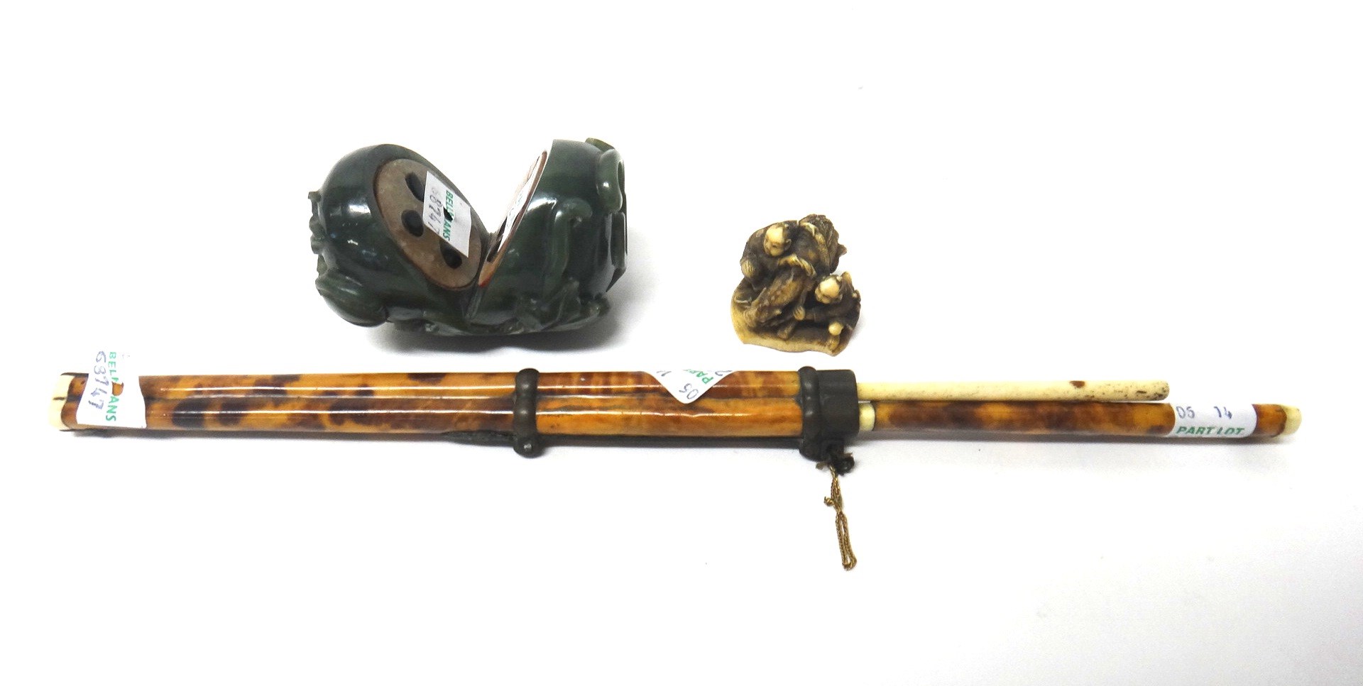 Appraisal: A group of Oriental items late th th century comprising