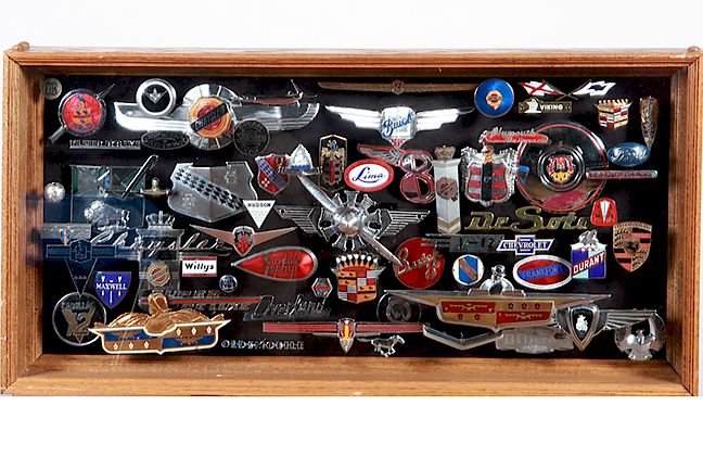 Appraisal: Collection of Automobile Badges Emblems A group of various enamel