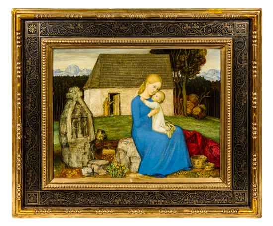 Appraisal: Sale Lot Matthaus Schiestl German - Mother and Child at