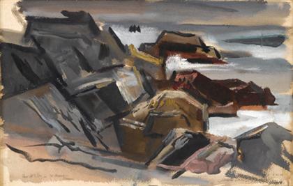 Appraisal: LAMAR DODD american - A ROCKY SHORE Signed and dated