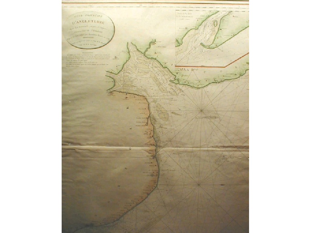 Appraisal: A hand coloured antiquarian French navigation map of The Wash