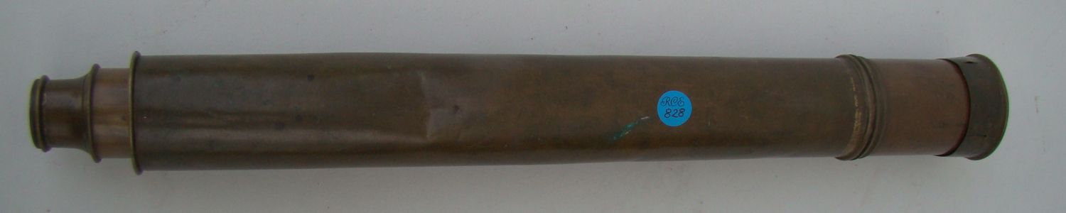 Appraisal: BRASS ONE-DRAW TELESCOPE Late th CenturyLength