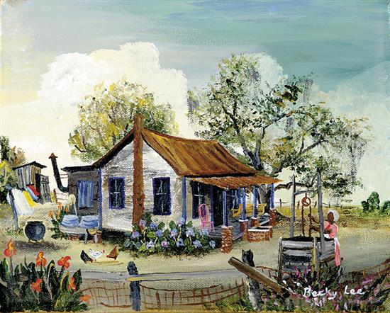 Appraisal: Becky Lee South Carolina th century LOWCOUNTRY CABIN CHARLESTONoil on