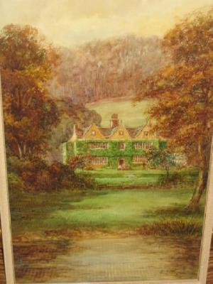 Appraisal: EDWIN RIBY Portrait of a Country House signed x framed