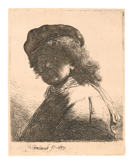 Appraisal: REMBRANDT VAN RIJN Self Portrait in a Cap and Scarf