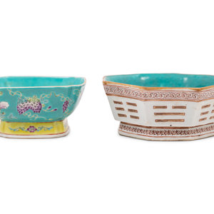 Appraisal: Two Chinese Famille Rose Porcelain Bowls TH CENTURY the first