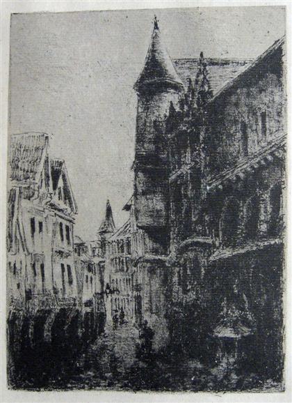 Appraisal: CAMILLE PISSARRO french - RUE SAINT ROMAIN ROUEN Lithograph laid