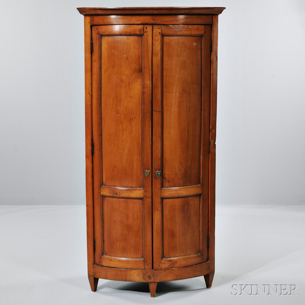 Appraisal: French Provincial Cherry Corner Cupboard late th early th century