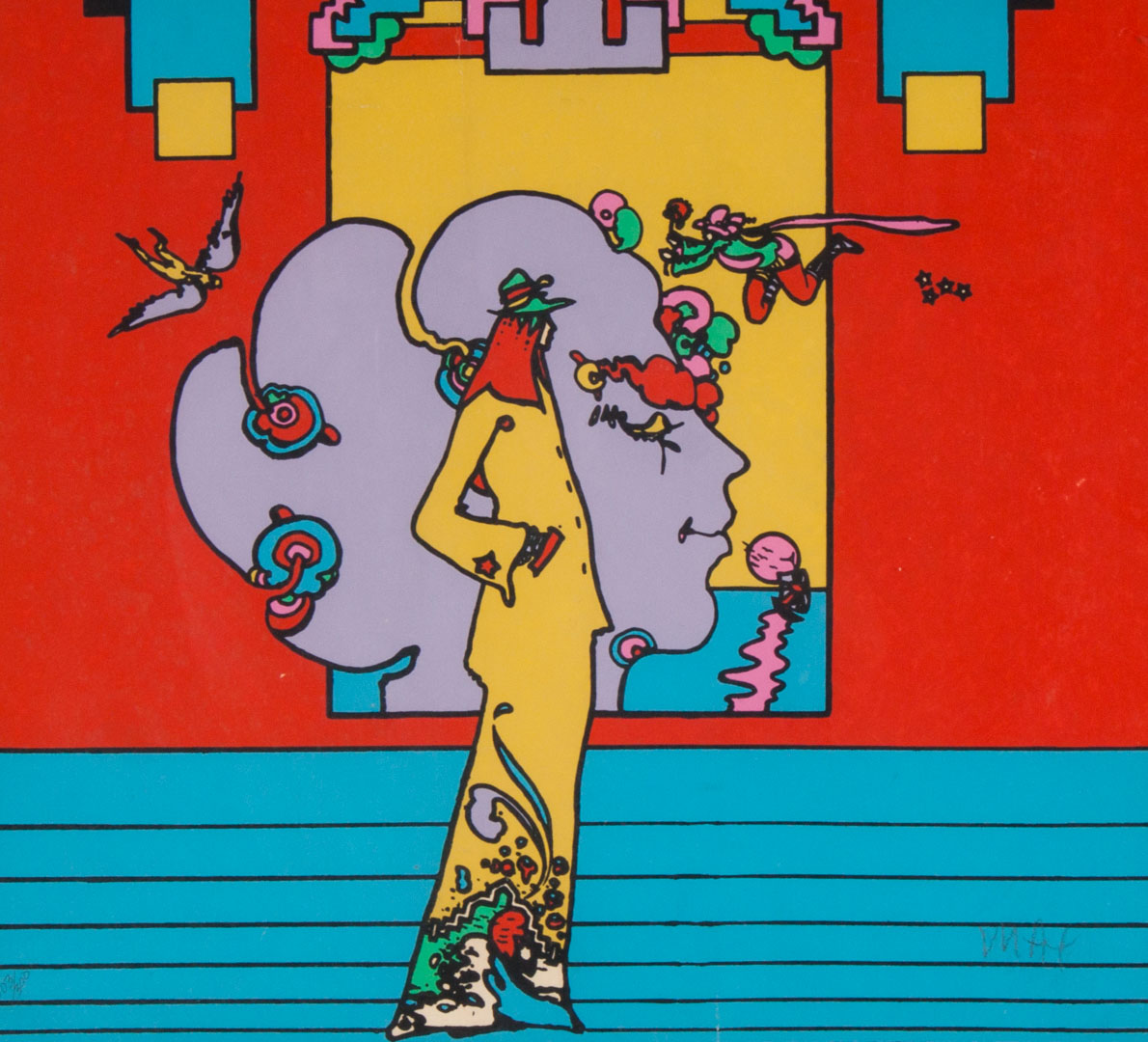 Appraisal: Peter Max Atlantis color screenprint German American b Ed signed