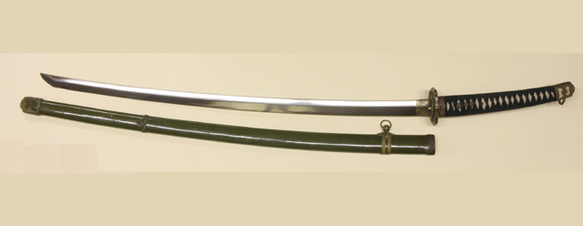 Appraisal: JAPANESE SAMURAI SWORD with World War II fittings and scabbard