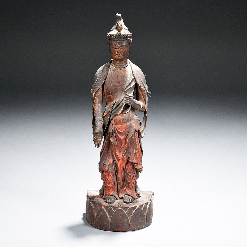 Appraisal: Eleven-headed Kannon Japan th th century standing on a lotus