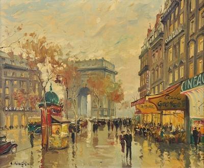 Appraisal: Constantine Kluge French - L'Arc de Triomphe et Cafe George