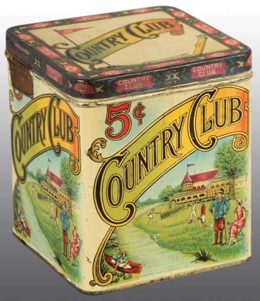 Appraisal: Country Club Cigar Tin Description Manufactured by the W H