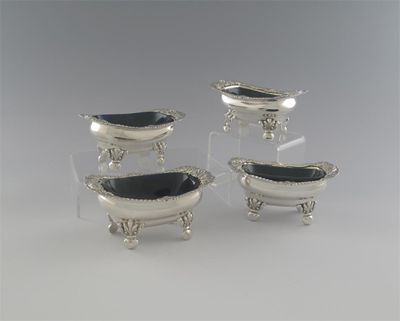 Appraisal: A set of four George III tub salts on four