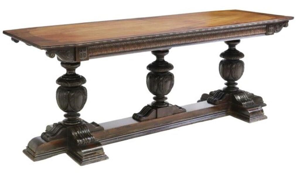 Appraisal: Renaissance Revival dining table early th c having shaped top