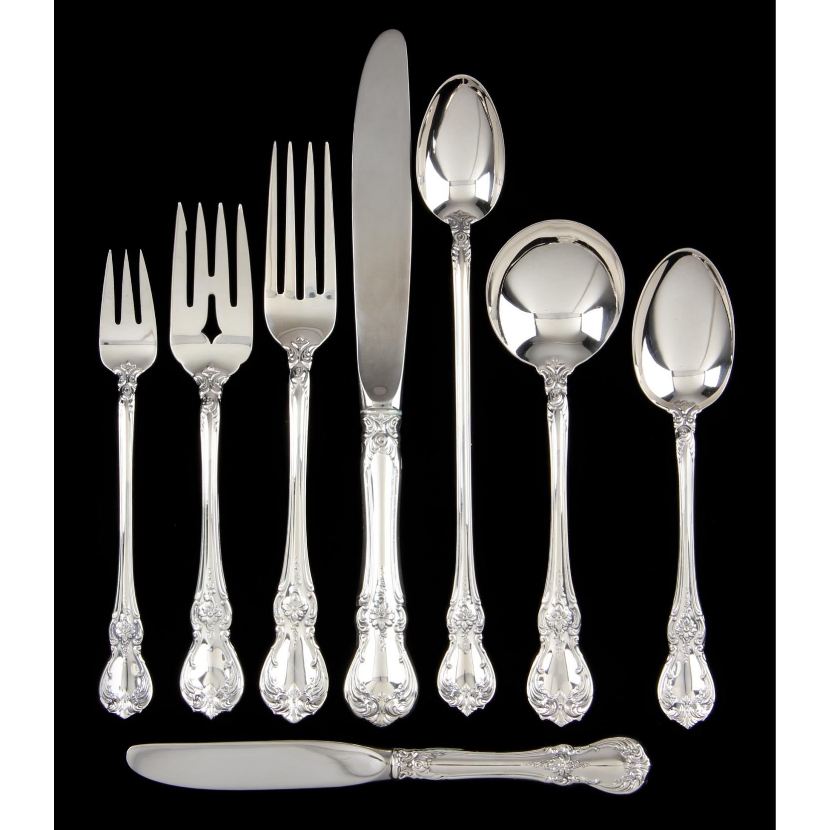 Appraisal: Towle Old Master Sterling Silver Flatware Service pieces including place