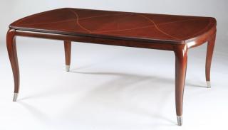 Appraisal: Art Deco style dining table w two leaves Art Deco