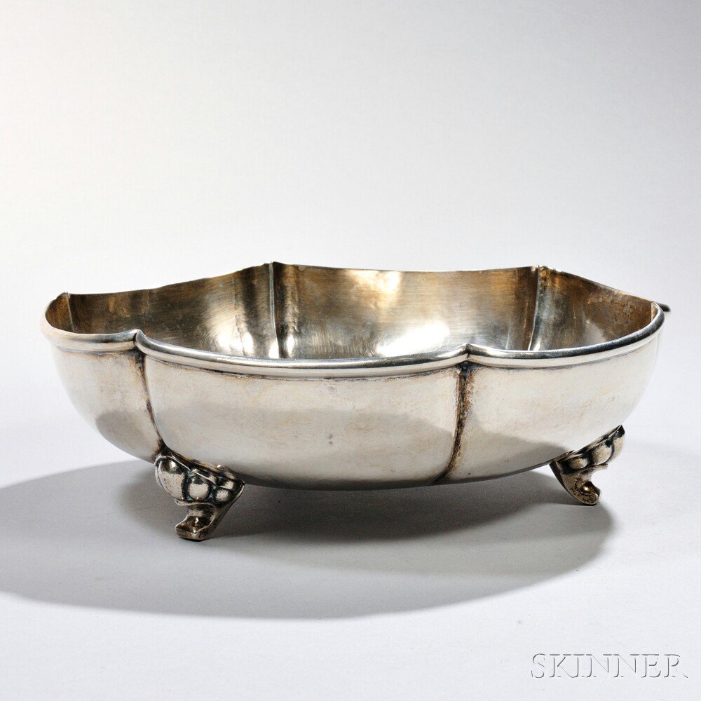 Appraisal: German Silver Center Bowl Berlin late th early th century