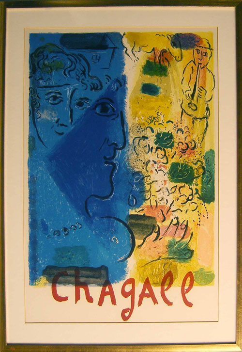 Appraisal: Ira Moskowitz signed lithograph together with a Chagall lithograph x