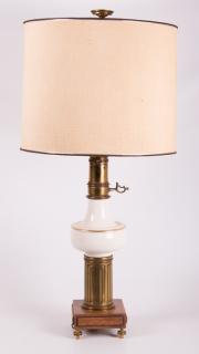 Appraisal: Lenox Porcelain Stiffel Lamp Vintage Stiffel lamp with shade features