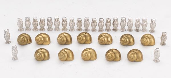 Appraisal: PLACE CARD HOLDERS Twenty-three Napier owl place card holders marked