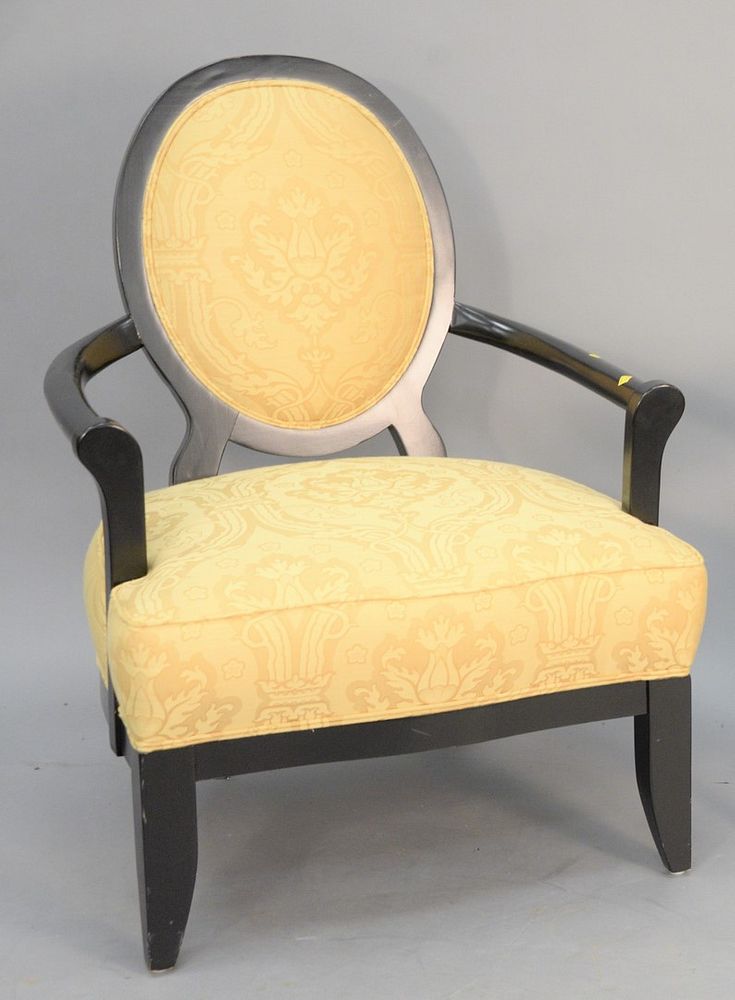 Appraisal: Contemporary upholstered deep armchair ht wd Estate of Marilyn Ware