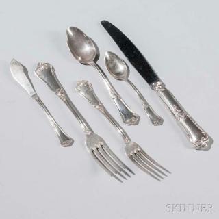 Appraisal: Italian Silver Flatware Service Alessandria th century A Cesa S