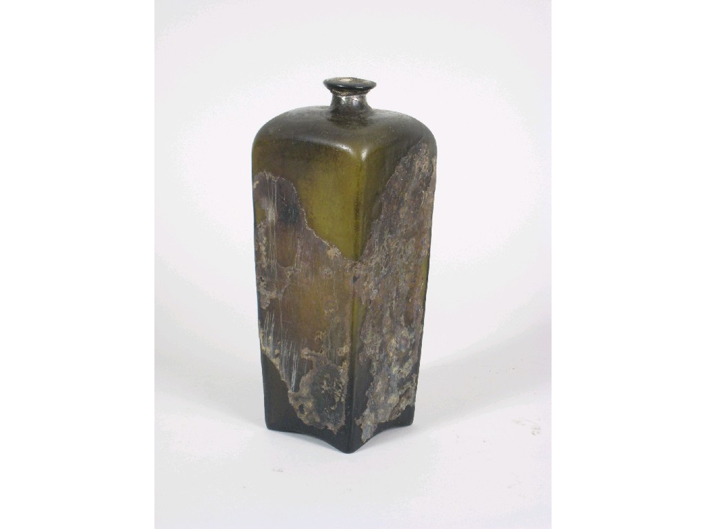 Appraisal: An early oriental glass Vase and a continental glass Bottle