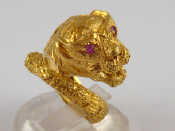 Appraisal: A yellow metal tests carat gold ring designed as a