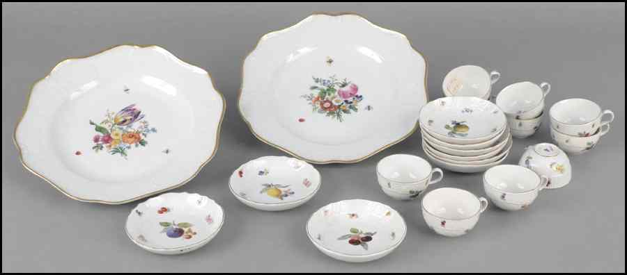 Appraisal: PAIR OF MEISSEN PORCELAIN PLATES Together with a set of