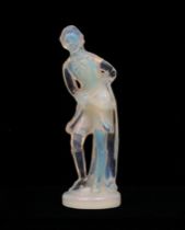 Appraisal: Lalique French circa - Colonial Figure Elegant moulded glass figure