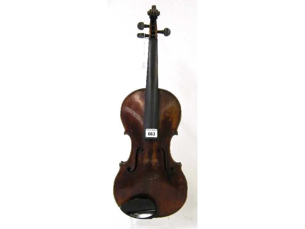 Appraisal: Neuner and Hornsteiner Mittenwald violin circa cm