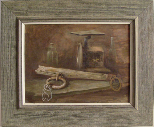 Appraisal: Ed VanderNoot American th c oil on board still life