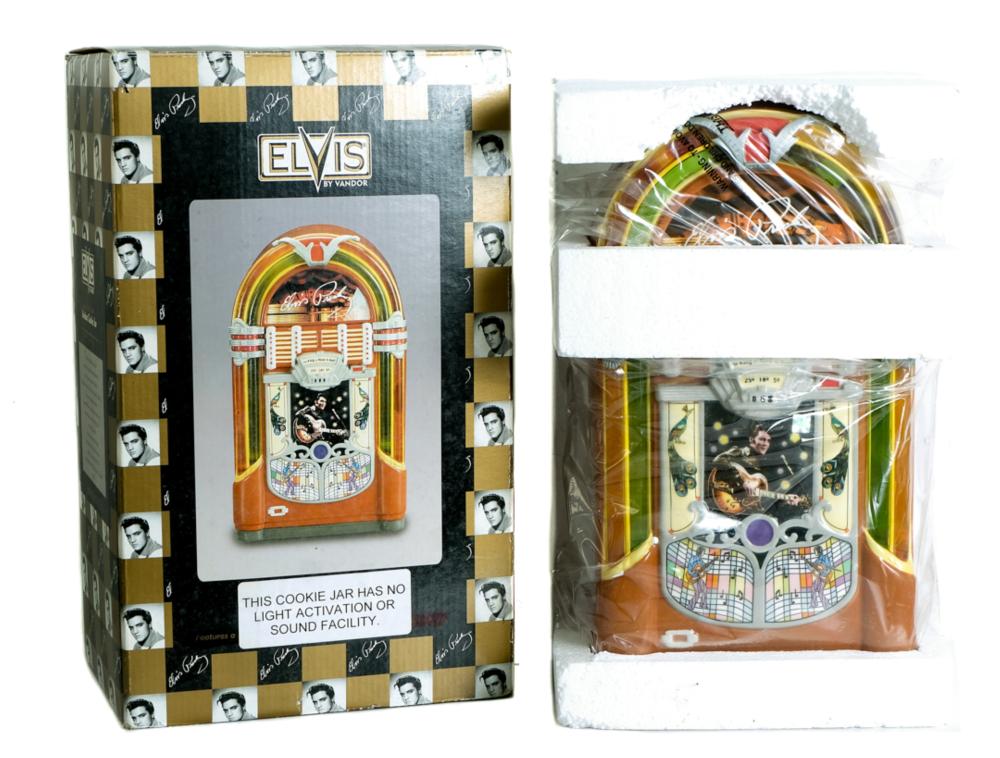 Appraisal: ELVIS PRESLEY JUKEBOX COOKIE JAR BY VANDORElvis Presley Jukebox Cookie