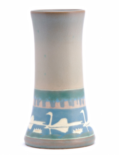 Appraisal: ROOKWOOD Vellum vase painted by Ed Diers with a band