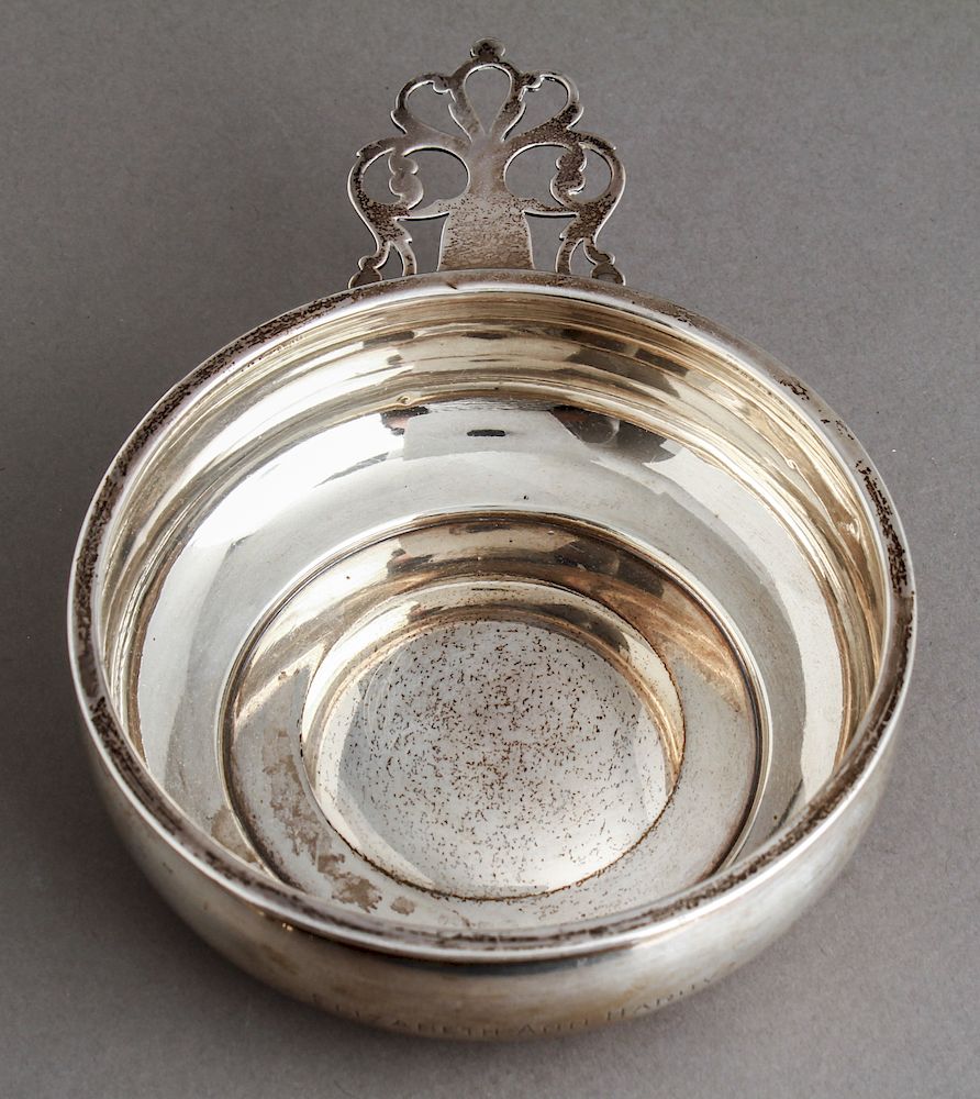 Appraisal: J E Caldwell Sterling Silver Porringer J E Caldwell sterling