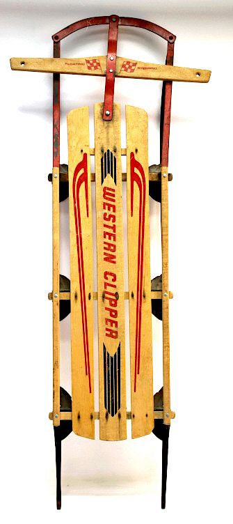 Appraisal: Vintage Western Clipper Snow Sled For your consideration is this