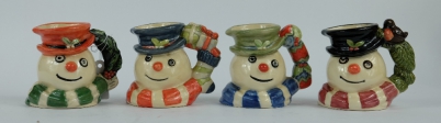 Appraisal: Royal Doulton set of miniature snowman character jugs to include