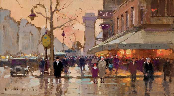 Appraisal: EDOUARD LEON CORTES French - Porte St Denis oil on