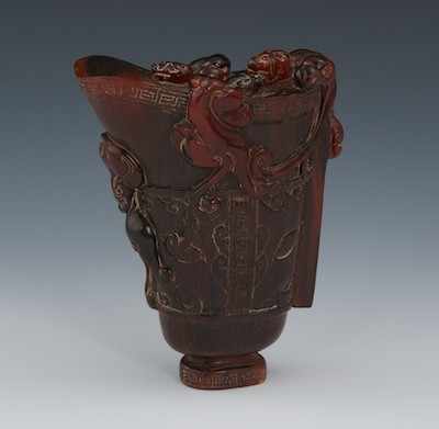 Appraisal: A Carved Horn Ornament Carved in the form of a