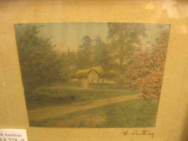 Appraisal: Wallace Nutting Print farm house scene signed image area ''