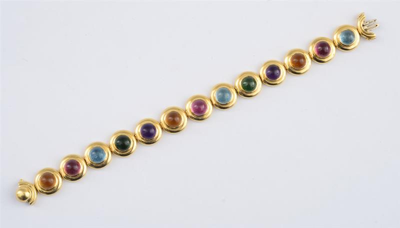 Appraisal: K GOLD AND COLORED STONE BRACELET TIFFANY CO PALOMA PICASSO