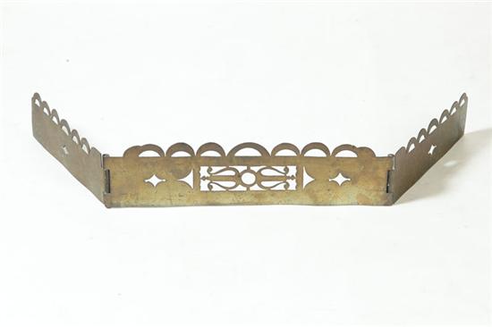 Appraisal: FOLDING FIREPLACE FENDER European late th-early th century brass Of