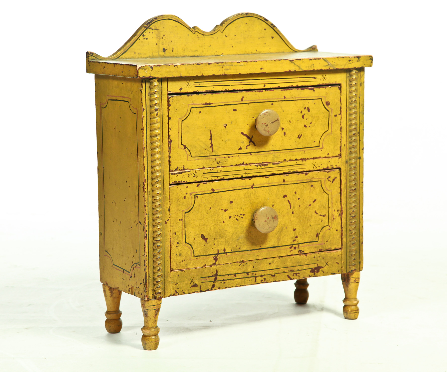 Appraisal: AMERICAN CHILD SIZE CHEST OF DRAWERS Second half- th century