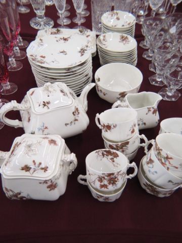 Appraisal: pc Haviland Limoges China Dessert Set includes teapot sugar creamer