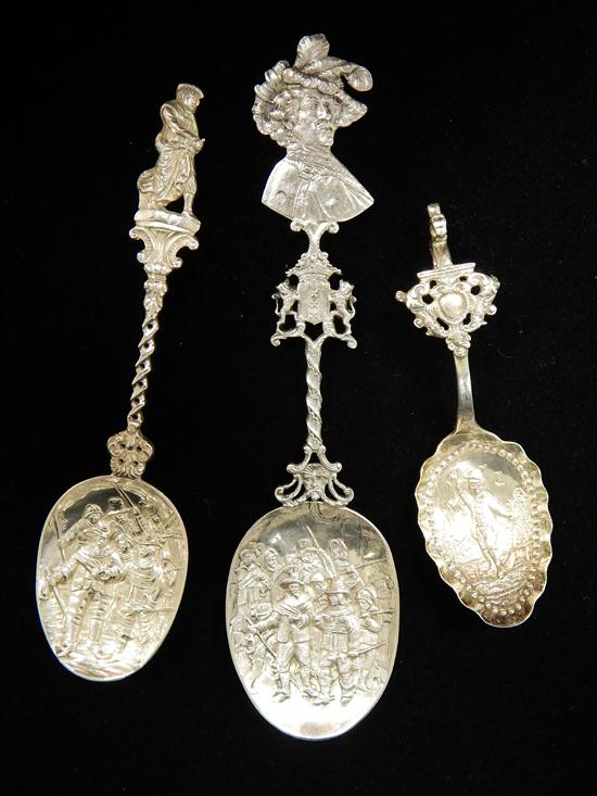 Appraisal: SILVER Three spoons made in the Netherlands all with hallmarks