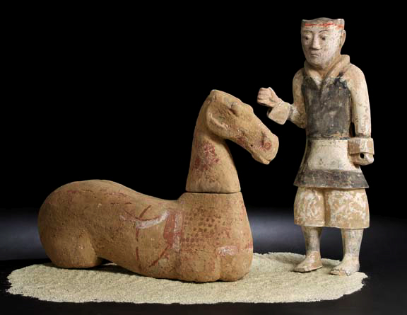 Appraisal: Chinese Terra Cotta Burial Figure of a Horse Han Dynasty